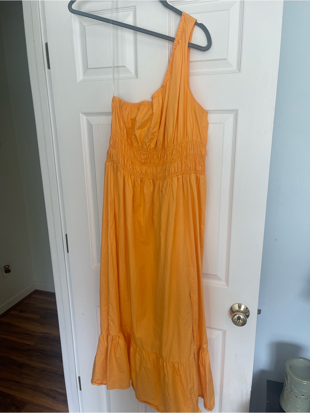 a.n.a One-Shoulder Maxi Dress in Bright Orange